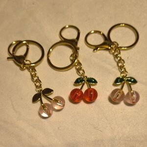 3 Brand New Cherry Bag Charms